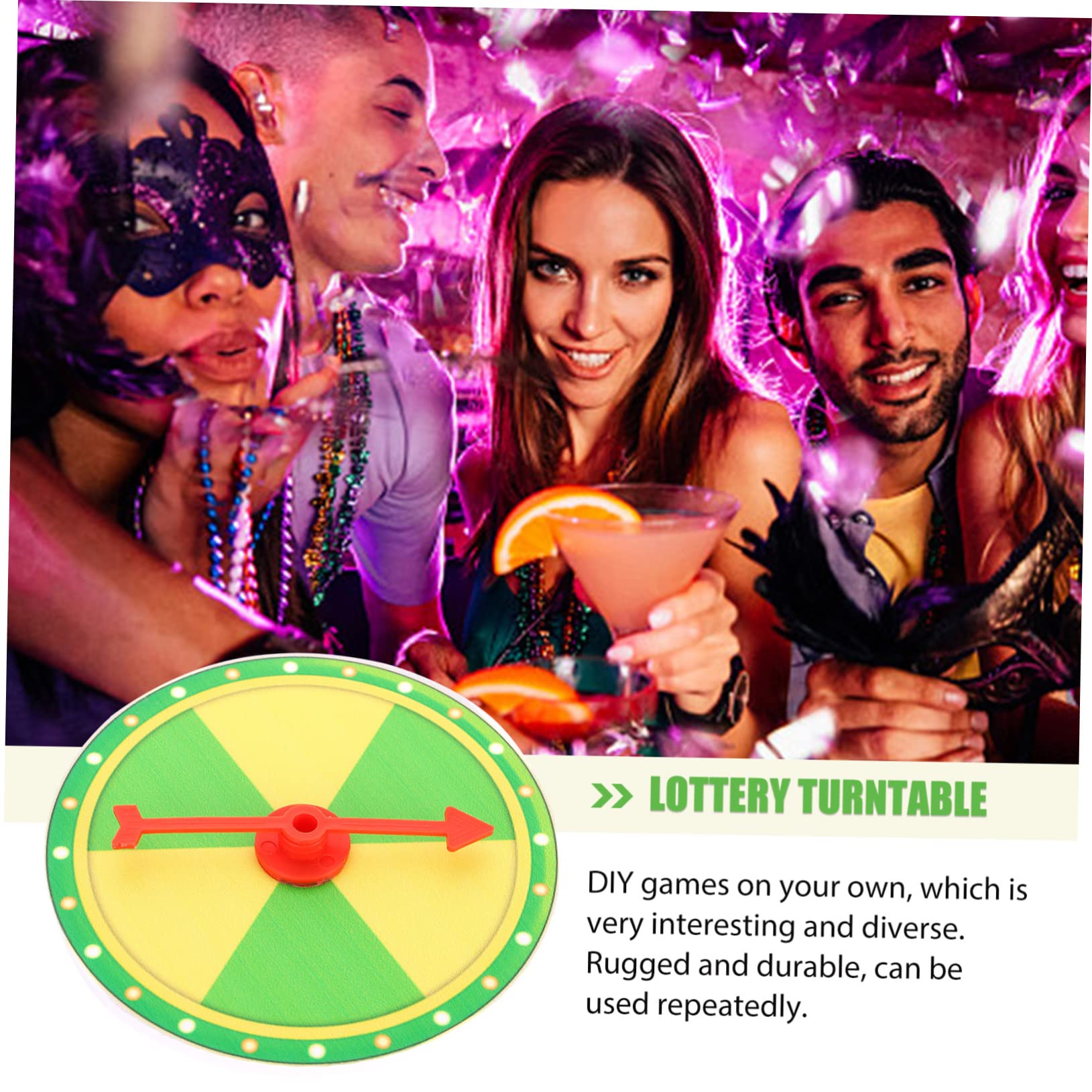 Alasum Draw Game Hanging Turntable Party Prize Wheel Small Turn Plate Fun Game Prop for All Ages