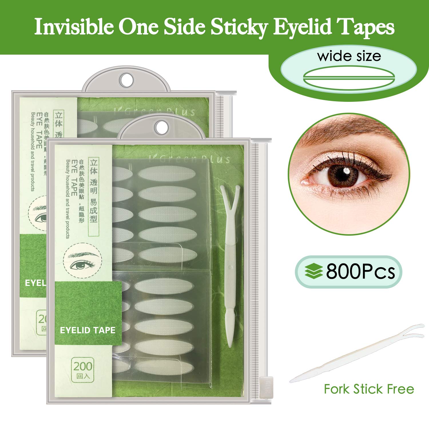Buy 800Pcs Natural invisible Single Side Eyelid Tape Stickers Medical
