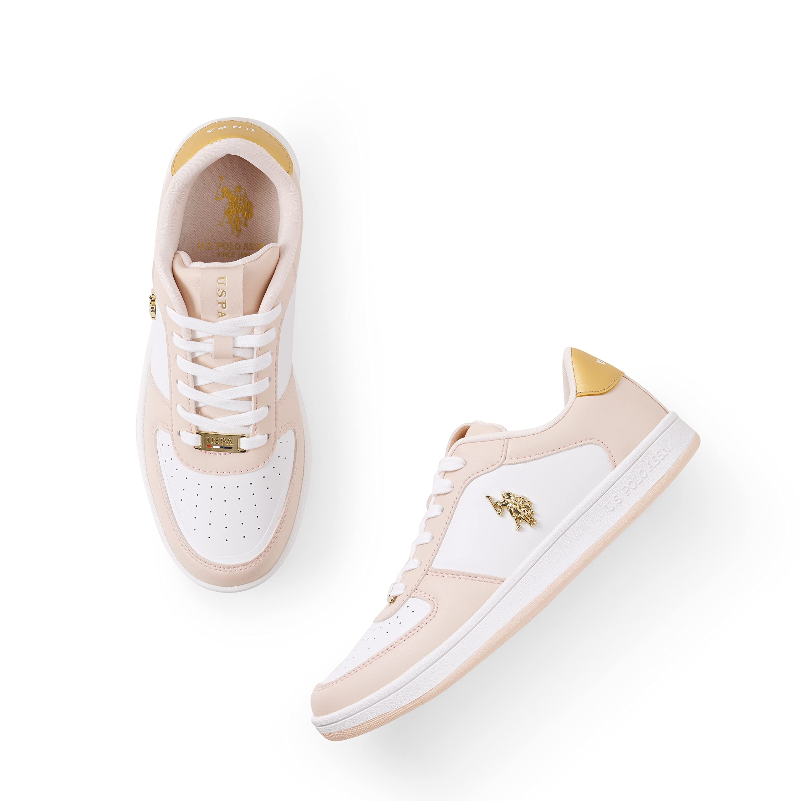 U.S. POLO ASSN. NYRA Womens Pink Sneakers-(UK/7)(1FD23124P01) (B0C5S3DDSK) Amazon Price History, Amazon Price Tracker