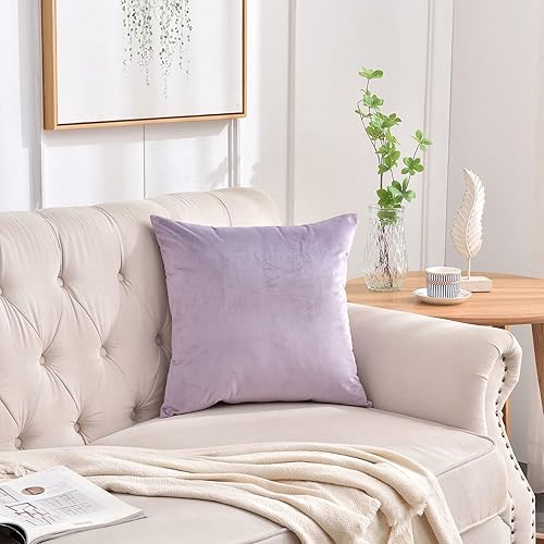 Vista 106 de Juego de 2 fundas de almohada de terciopelo para sofá y cama, 18 x 18 pulgadas, color verde azulado