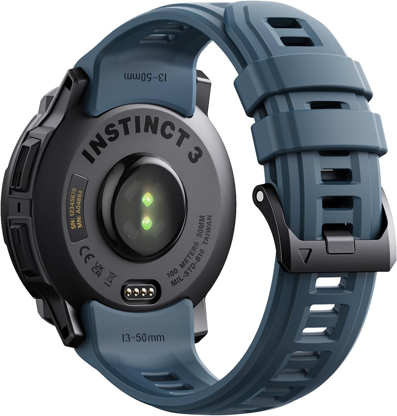 NotoCity Compatible with Garmin Instinct 3 45mm Watch Band,22mm Soft Silicone Adjustable Sport Wristband Replacement for Instinct 3 45mm Band for Men Women