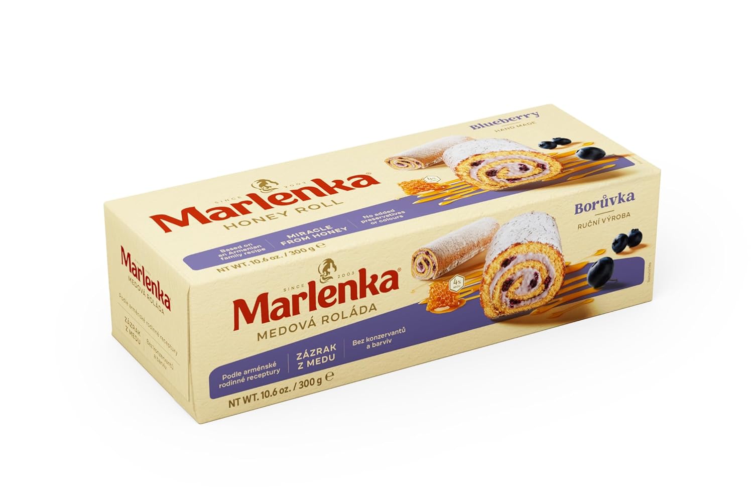 Honey roll MARLENKA ® with blueberries 300g (300 g)