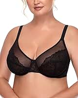 Sutiãs Minimizadores para Mulheres Cobertura Completa Sutiã com Aro Plus Size, Sutiã de Renda Elevador para Seios Pesados