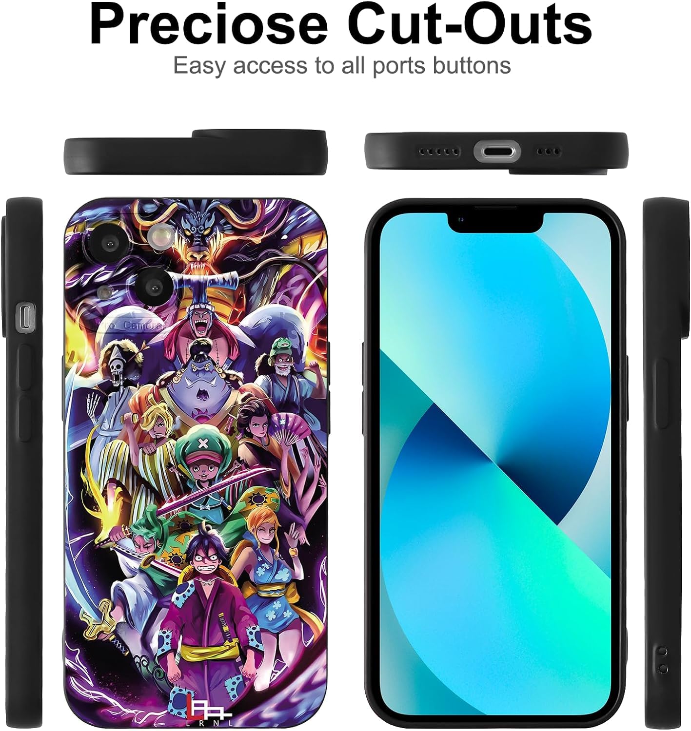 2 Custodie TPU Per Xiaomi Redmi Note 12 Pro 5G – Design Anime Zoro E Gear 5 Sun God Nika – Antiurto Con Protezione Fotocamera