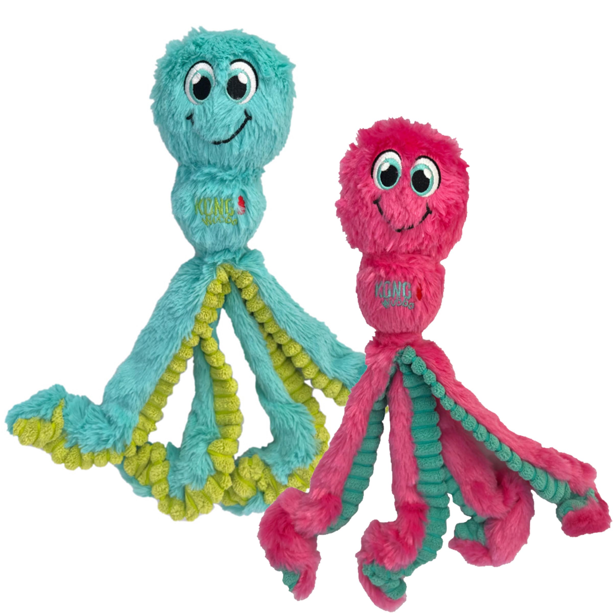 Wubba Octopus Tug and Fetch Squeak Dog Toy Assorted Colors (Large (2 Pack))