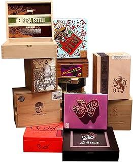 Premium Wooden Empty Cigar Boxes for Decor & Crafts Contemporary Rare Lot of 10