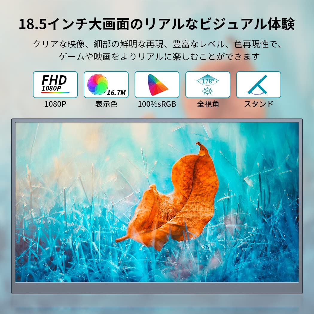 Amazon.co.jp: Viewturbo 18.5インチ モバイルモニター大型 モバイル
