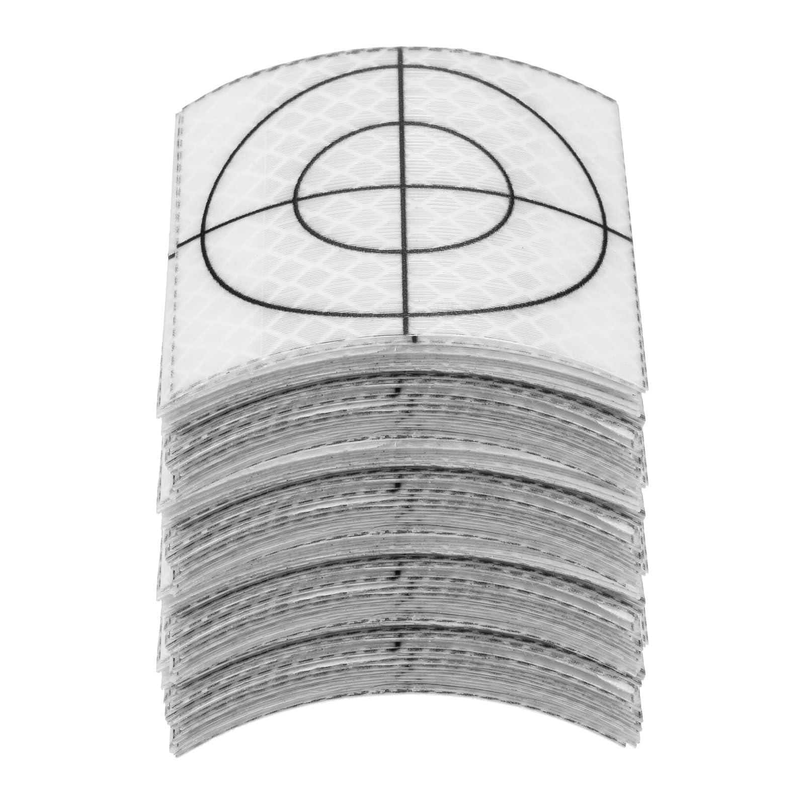 sourcing map 80pcs Survey Reflector Sheets 60x60mm Self-adhesive Reflective Tape Survey Target Mark for Total Stations, White