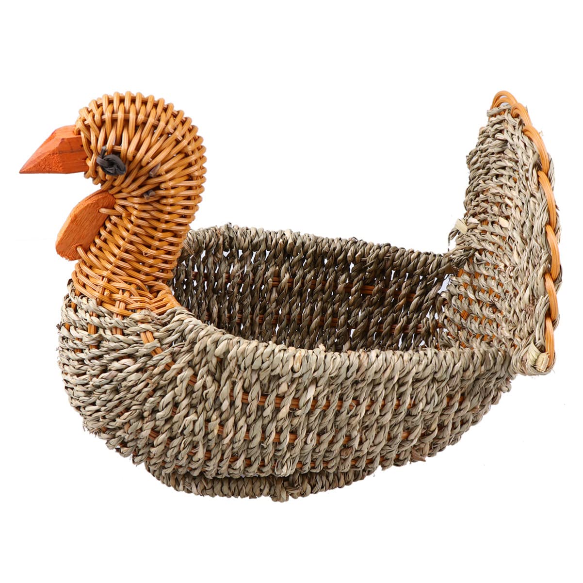 FOMIYES Baskets Baskets Animal Shaped Rattan Basket Hand Woven Serving Basket Wicker Bread Basket Rustic Farmhouse Fruit Bowl Storage Container for Food Snack Veggie Egg Basket Egg Basket