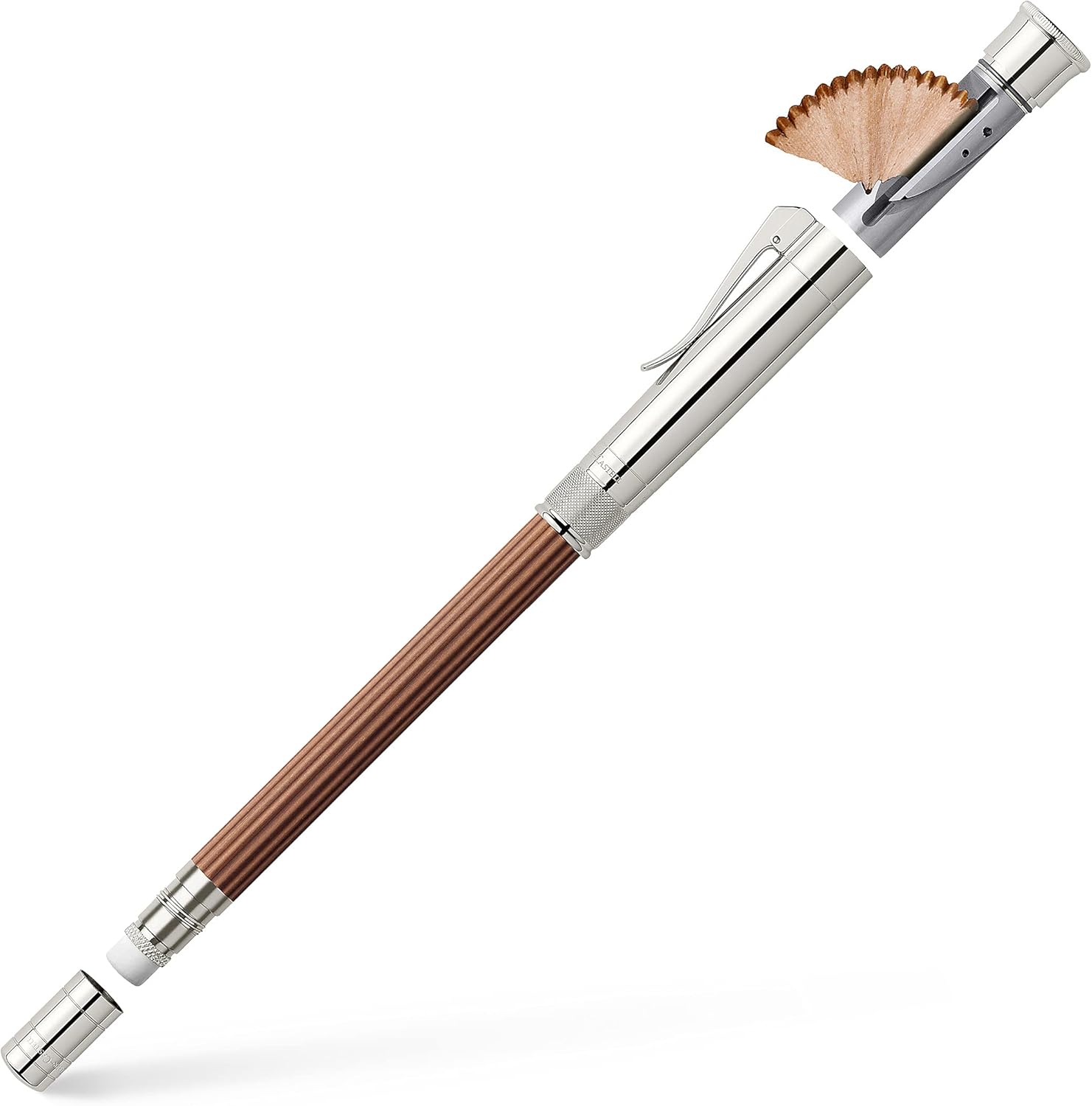 Graf von Faber-Castell Magnum Platinum Plated Perfect Pencil - Brown