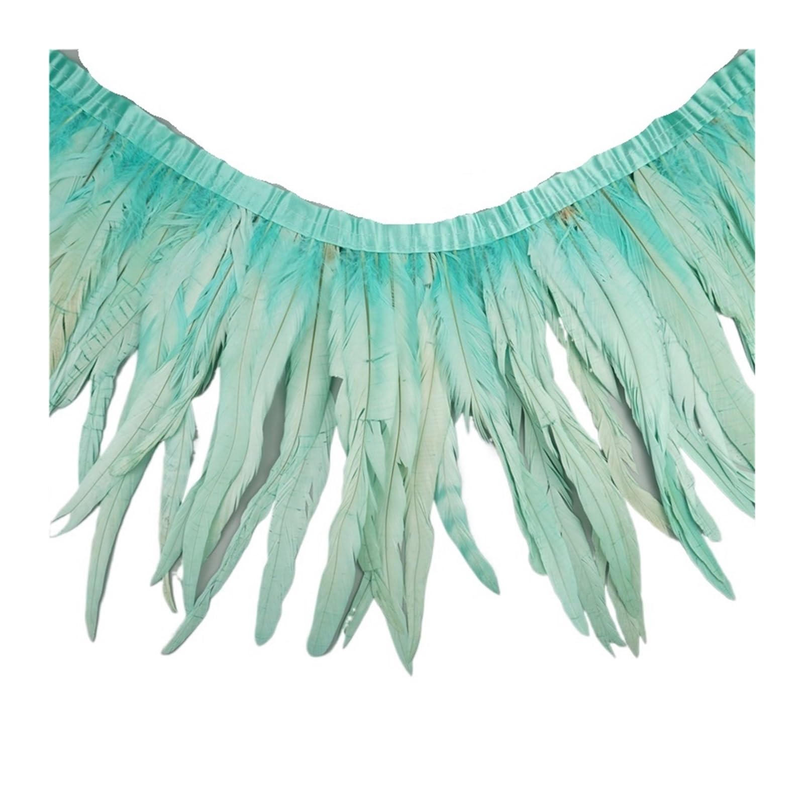 Frangia Con Piume 2 metri Colorato Gallo Coda Piuma Trim for Il Cucito E Artigianato FAI DA TE Piume Frange for I Vestiti Accessori di Carnevale