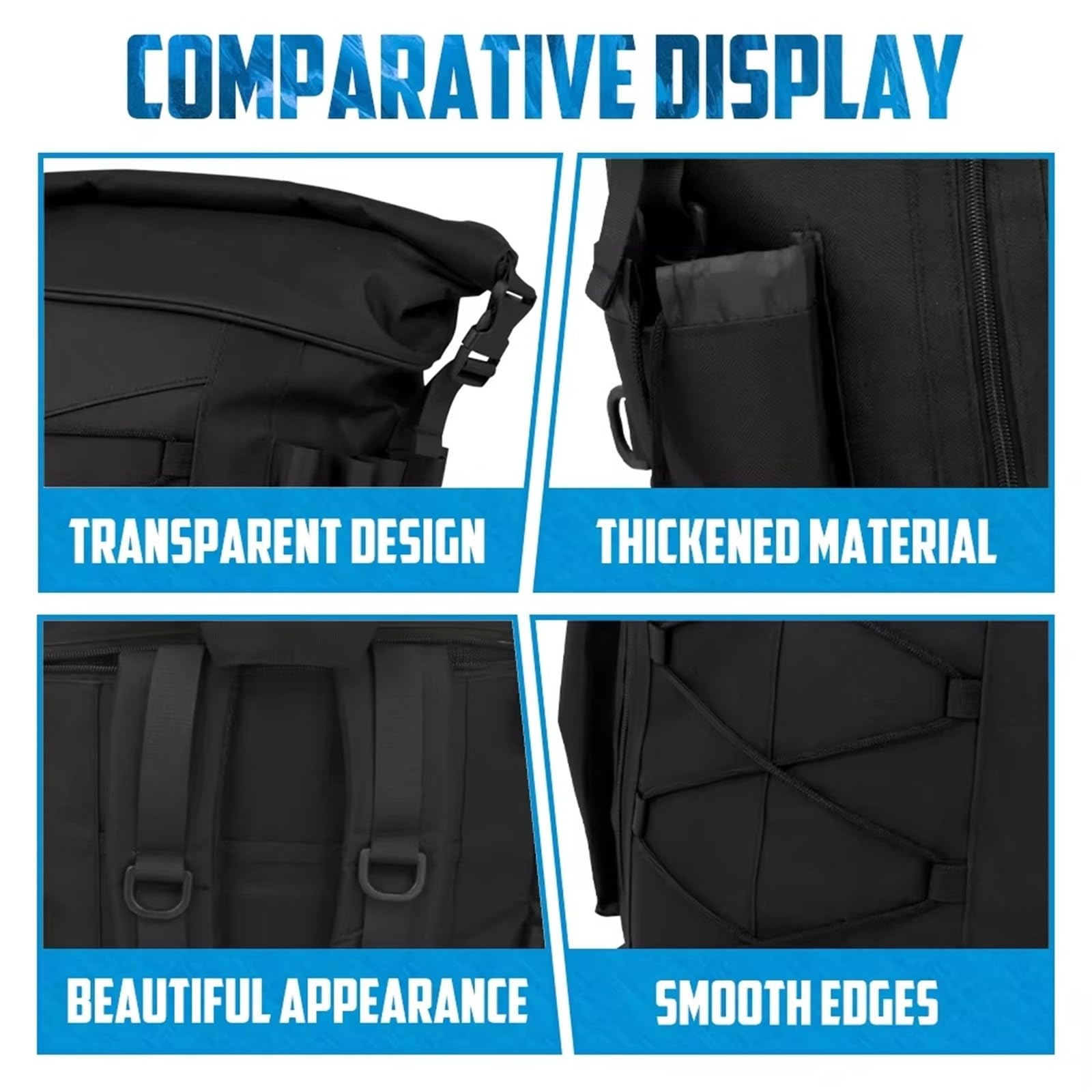 Moto Borsa Sella Per Borsa Posteriore Per Moto 50L-85L Zaino Da Viaggio Espandibile Con Cinghie Portaoggetti Universale Sissy Bar Borse Laterali Moto