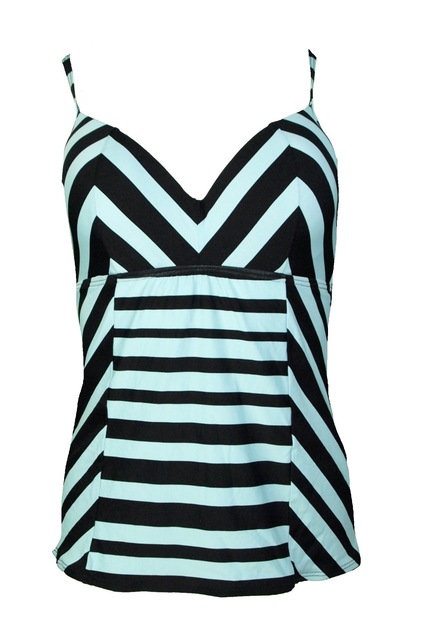 COCO RAVE Women's Standard Striped Tankini Top Swimsuit