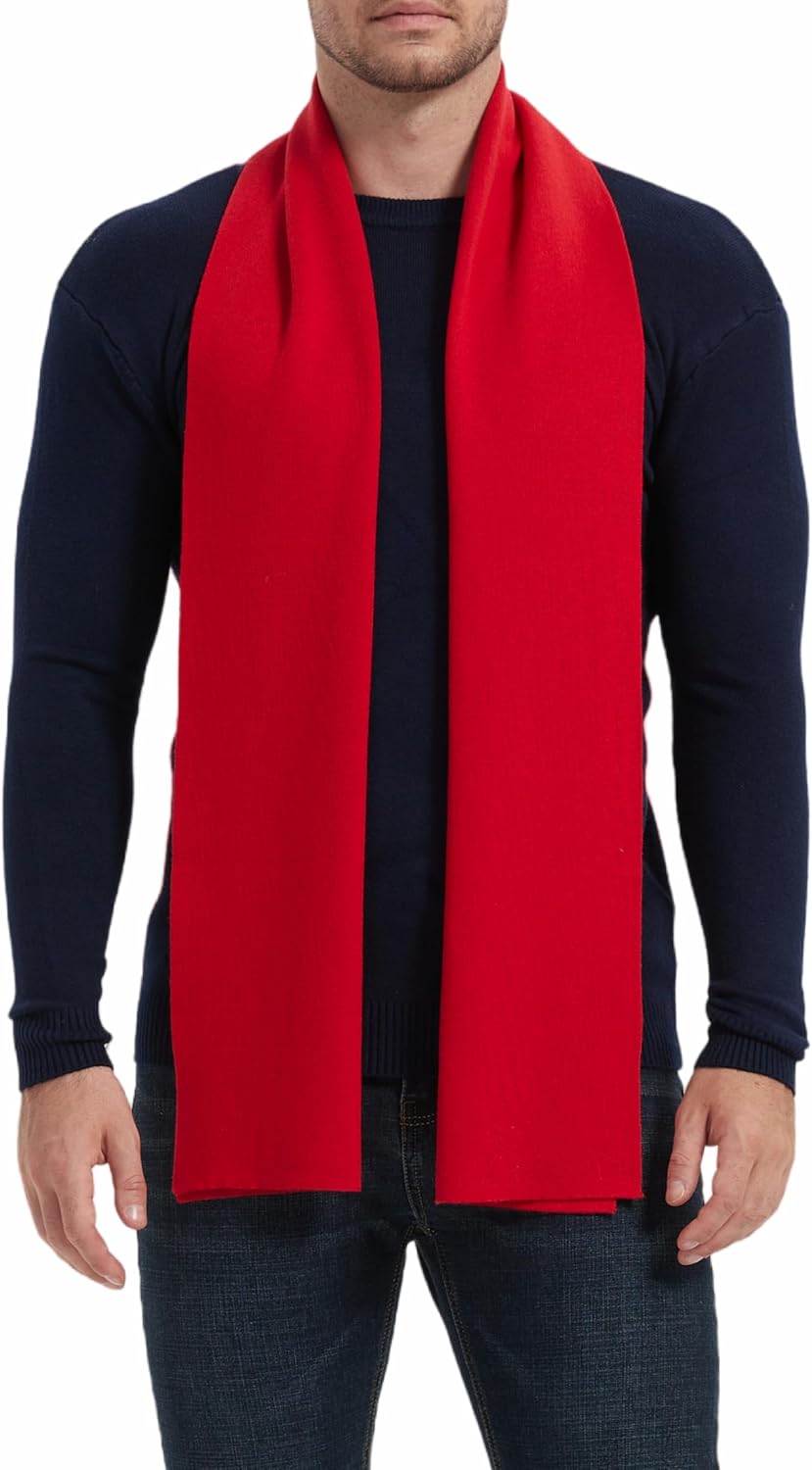 Mens Winter Scarf Soft Warm Long Cashmere Scarf Long Stylish Solid Color Scarves for Men