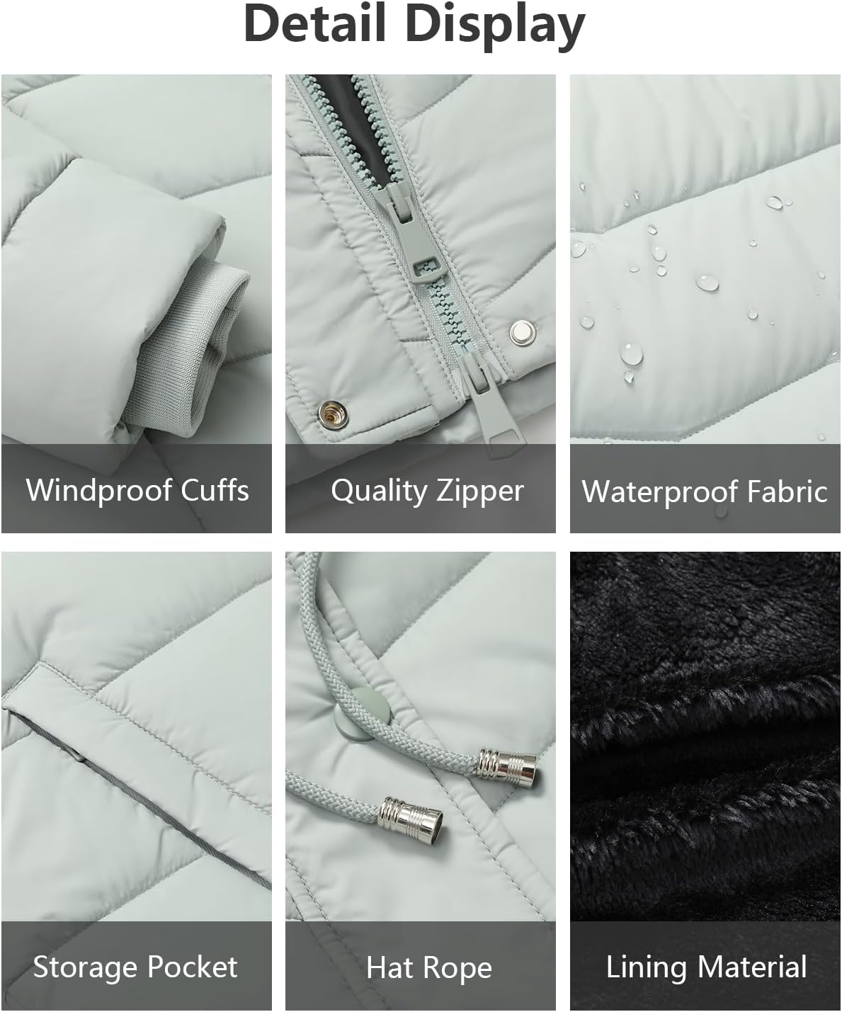 Women's Long Winter Puffer Coat Warm Thicken Fleece Lined Down Jacket Waterproof Detachable Hooded Parka - Image 4