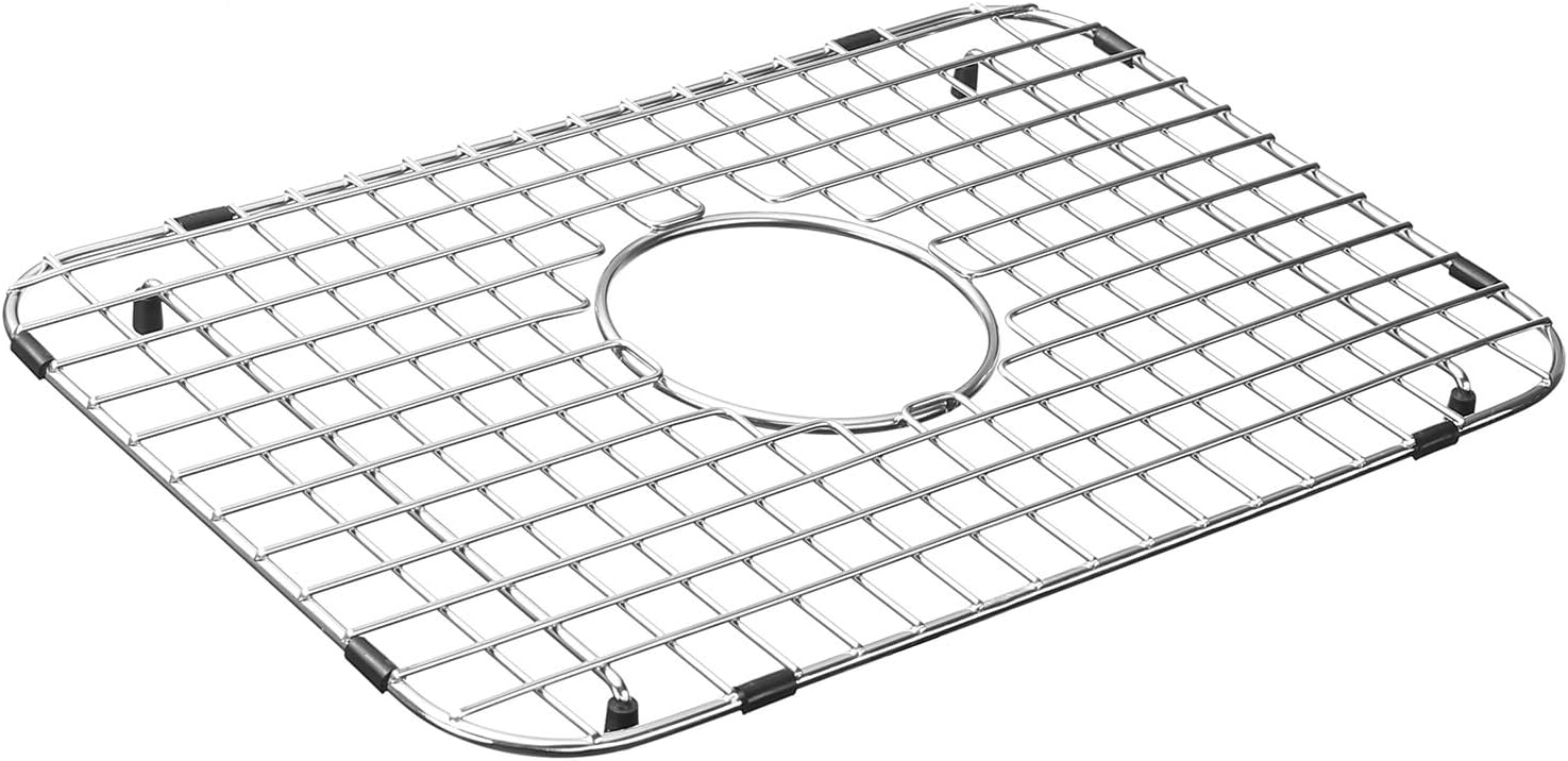 Serene Valley Sink Bottom Grid 19" x 12-1/2", Centered Drain with Corner Radius 1-1/2", NDG1912C