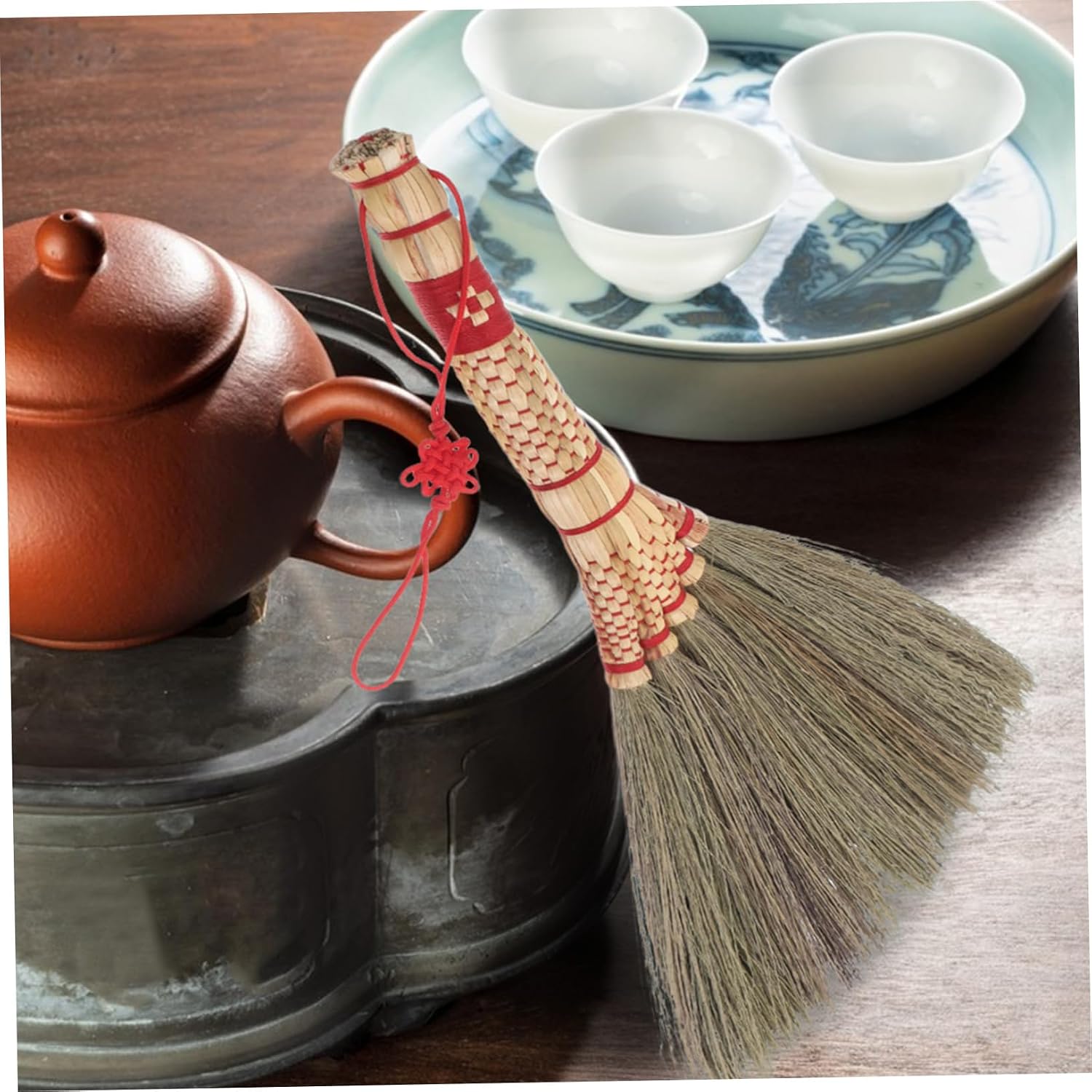 Cabilock Small Handheld Broom Brush Hand Broom Soft Bristle Dusting Brush Mini Desk