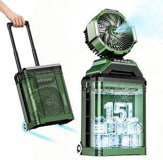 Portable Misting Fan for Outside, 30000mAh Rechargeable Outdoor Cooling Fan