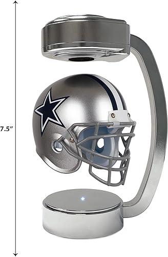 Miniatura 3 de Pegasus Sports Officially Licensed NFL Mini Rotating Levitating Hover Helmet in Chrome