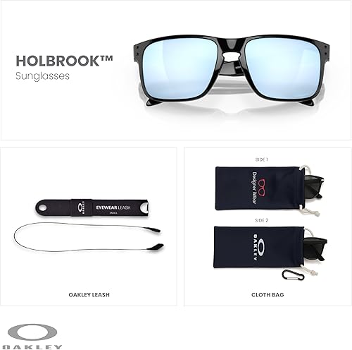 Miniatura 2 de OAKLEY Holbrook OO9102 Square Sunglasses for Men+ Bundle Accessory Leash Kit, Microfiber Pouch