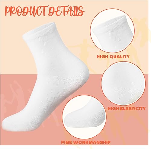 Miniatura 3 de Tigeen 72 pares de calcetines de tobillo deportivos a granel para adultos, unisex, calcetines de algodón, calcetines casuales para hombres y mujeres