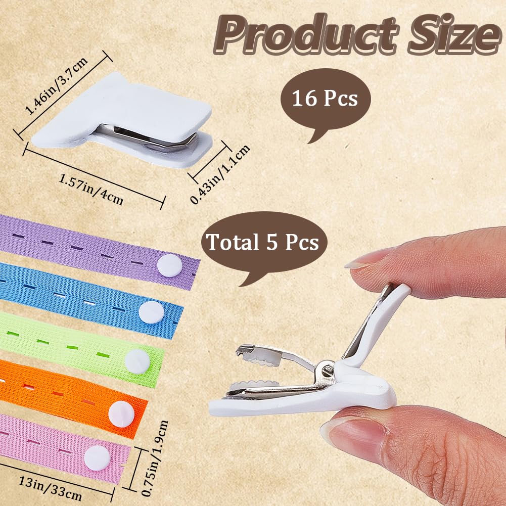 CREATCABIN 8 Pcs Padded Duvet Clips White Padded Clips Blanket Fasteners Bedding Secure Comforter Preventing Shifting Inside Cover with Elastic Belt for Duvet Organize Quilt Protect 1.46x1.57 Inch - Image 2