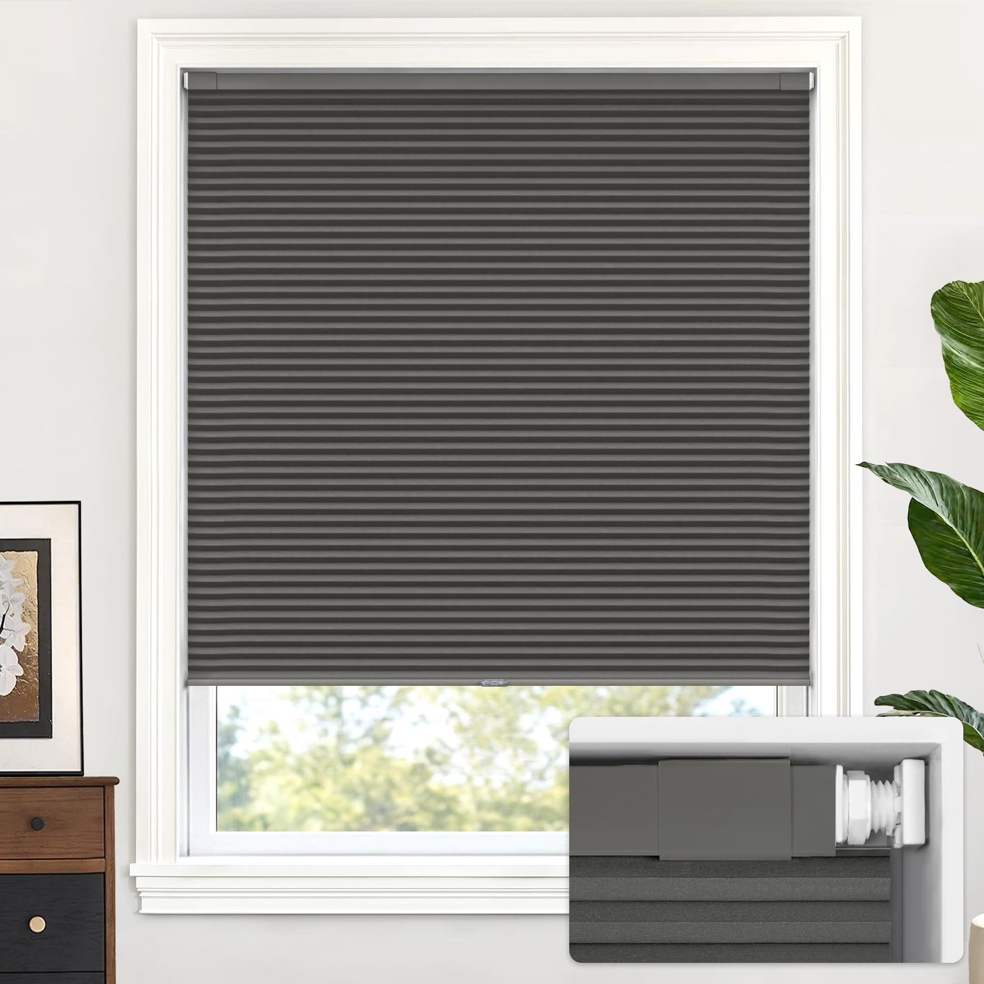 Amazon.com: LazBlinds No Drill Cordless Cellular Shades, 24