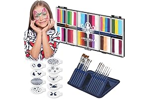 Professional Face Painting Kit, 12x10gm Vibrant Colors