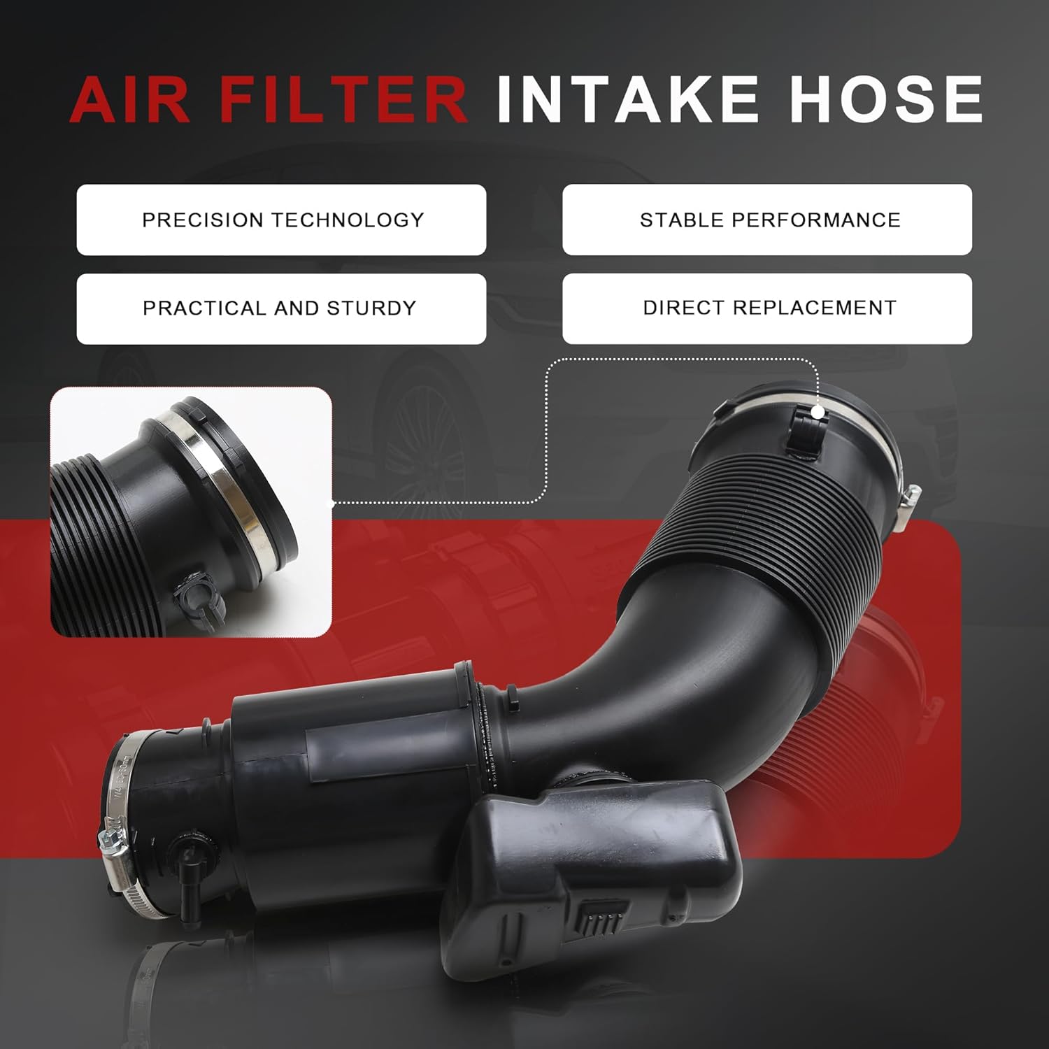 06E129629R Engine Air Cleaner Intake Pipe Hose Compatible with Audi Q7 3.0L 2010-2015