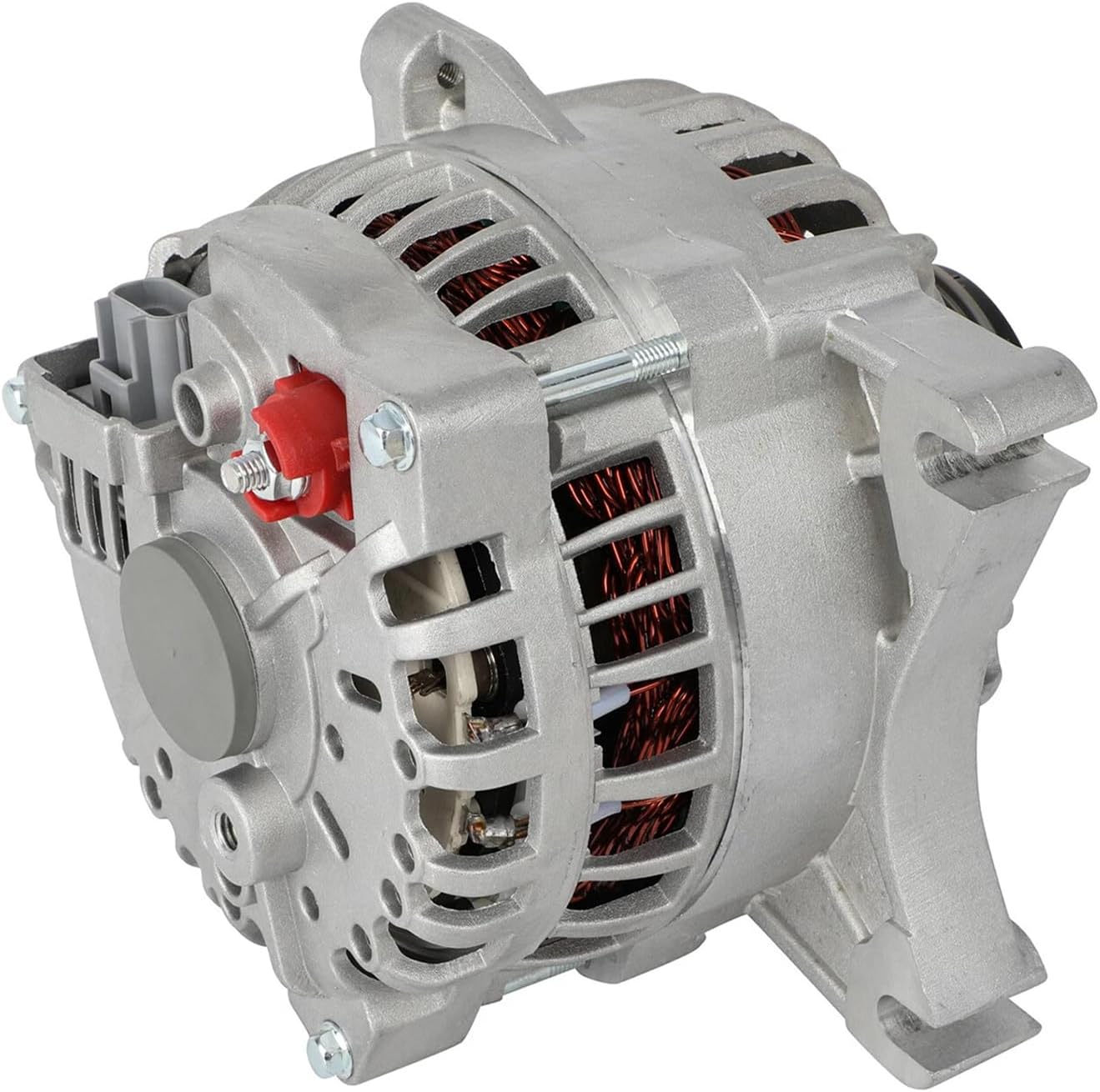 Detroit Axle - 4.6L Alternator for 2005 2006 2007 2008 Ford Mustang [135 A/12 V, Clockwise Rotation] Alternator with 6-Groove Clutch Pulley Replacement