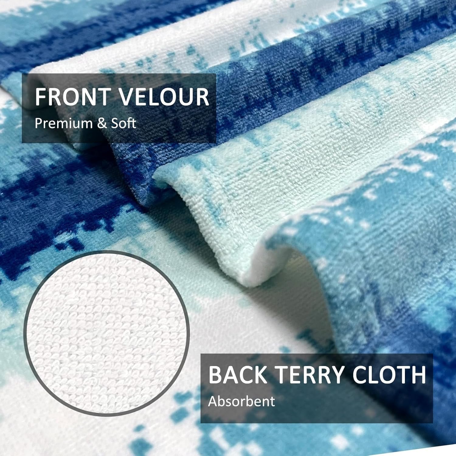 Oversized Beach Towel for Adults and Teenagers, 35"x71" Summer Sand Free Quick Dry Absorbent Thin Compact Towels, for Travel Sports Pool Swimming Bath Yoga (08)