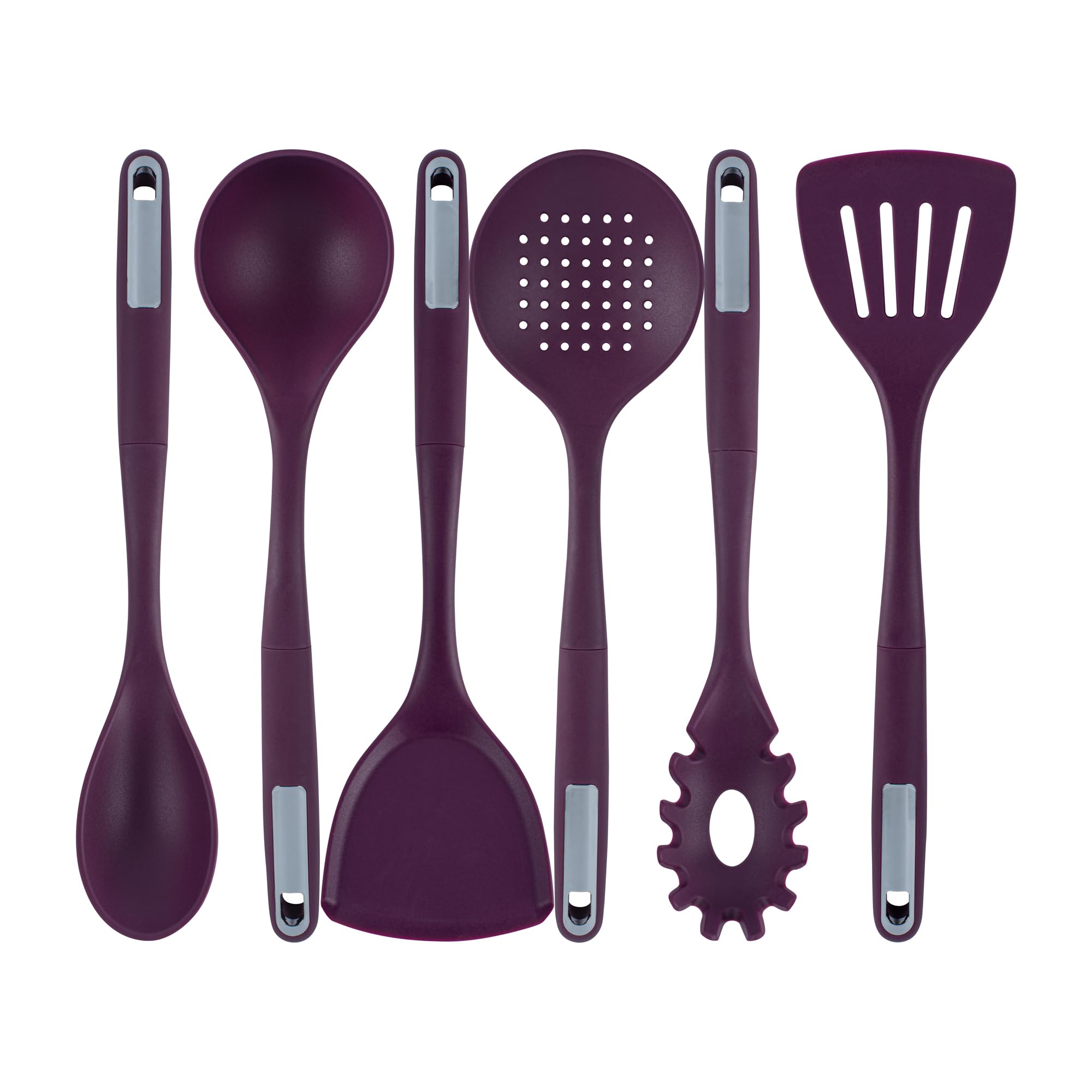 Met Lux Kitchen Utensil Sets, 10 Silicone Utensil Sets - 6 Pieces Per Set, High-Heat Tolerance, Purple Silicone Kitchen Utensils, For No-Stick Cookware - Restaurantware