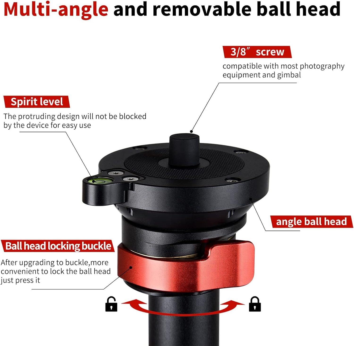 IFOOTAGE Tripod TC6S 65" Carbon Fiber Video Tripod, Professional Camera Tripods 3 Sections with Centre Pole, Payload 17.6 lbs