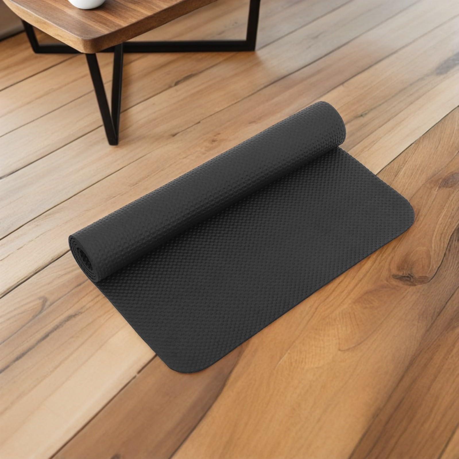 VICASKY Tappetino Nbr per Allenamento Assorbimento Urti e Pieghevole, Materassino Palestra Nero per Tapis da Corsa e Bici da Esercizio in Aree Picnic Outdoor
