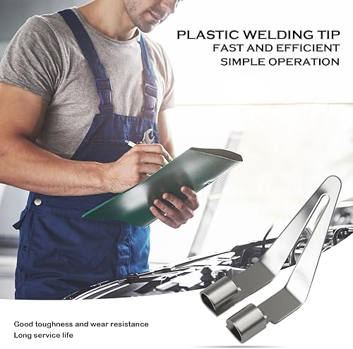 Miniatura 4 de Paquete de 8 puntas de alisado de plástico de acero inoxidable para pistolas de calor, soldadura de reparación de parachoques, conveniente y