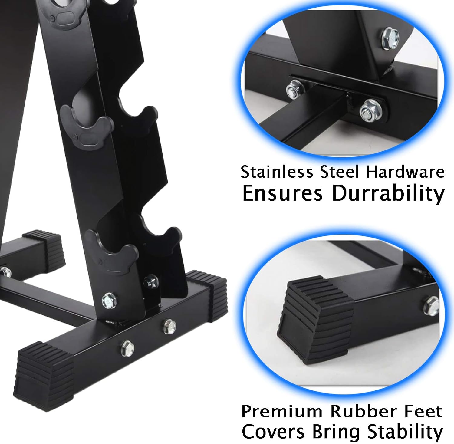 Hex Dumbbells Exercise & Fitness Weights Dumbbell for Women & Men (Choose Weight 5 lb, 10 lb, 15 lb, 20 lb, 25 lb, 30 lb, 40 lb) (3 Tier Dumbbells Rack)