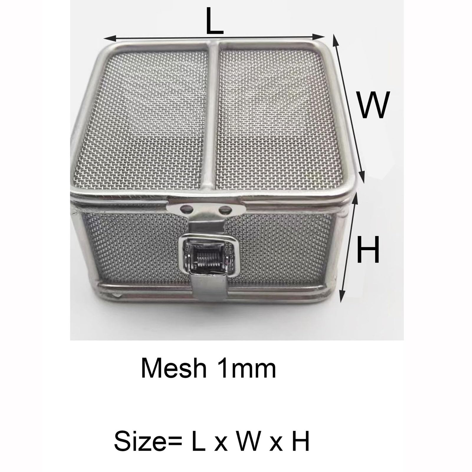 Vassoio Sterilizzazione Acciaio Inox 304 con Chiusura, Progettazione della Maglia di 1mm per Strumenti Chirurgici, Medici e Odontoiatrici