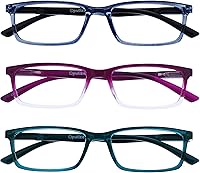 Vista 20 de OPULIZE SEE Reading Glasses with Blue Light Blocking for Women and Men, Narrow Frame, Spring Hinges, Computer Gaming Glasses