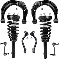 Vista 261 de Detroit Axle - Kit de puntales delanteros para Ford 2000-2004 Focus 2 puntales con muelle helicoidal 2 brazos de control inferiores con rótulas 2001