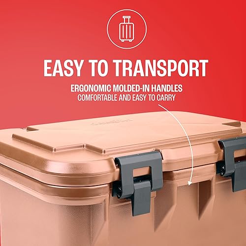 Miniatura 61 de Cambro Transportador aislado de bandeja de alimentos – Caja caliente de 6 pulgadas de profundidad y calentador de alimentos para catering