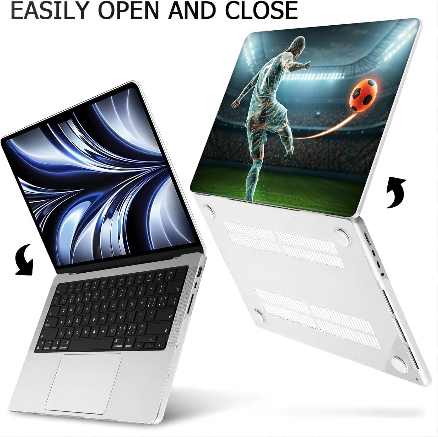 Compatible with MacBook Pro 16-inch, Hard Shell Case with Keyboard Cover and Screen Protector (A2141, 2020 2019 Release) - Soccer MC23257