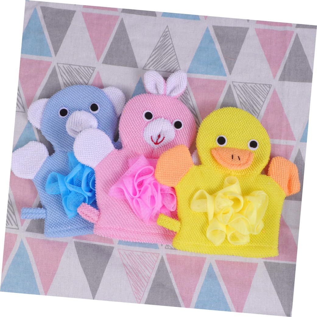 Healvian 9stücke Teiliges Dusch Peelinghandschuhe Mit Cartoon Tieren Dual-sided Körper Scrubber Maschinenwaschbar Gelb Blau Rosa Für Sanfte Hautreinigung Und Massage