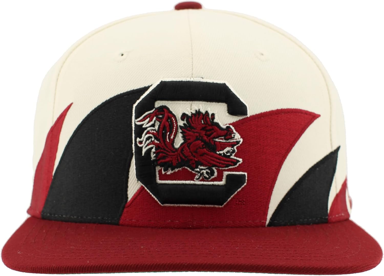South Carolina Fighting Gamecocks NCAA Officially Licensed Hat Flat Snapback Z11 Retro Sharktooth - Image 2