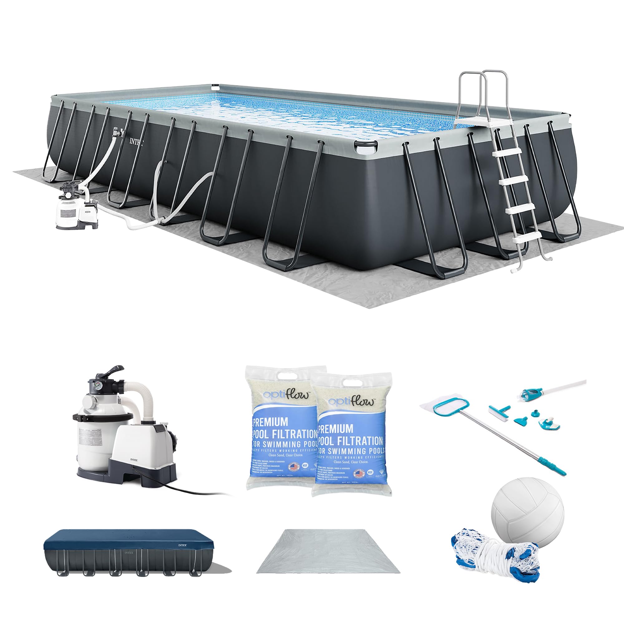 Amazon.com: Intex 26367EH Ultra XTR 24ft x 12ft x 52in Above