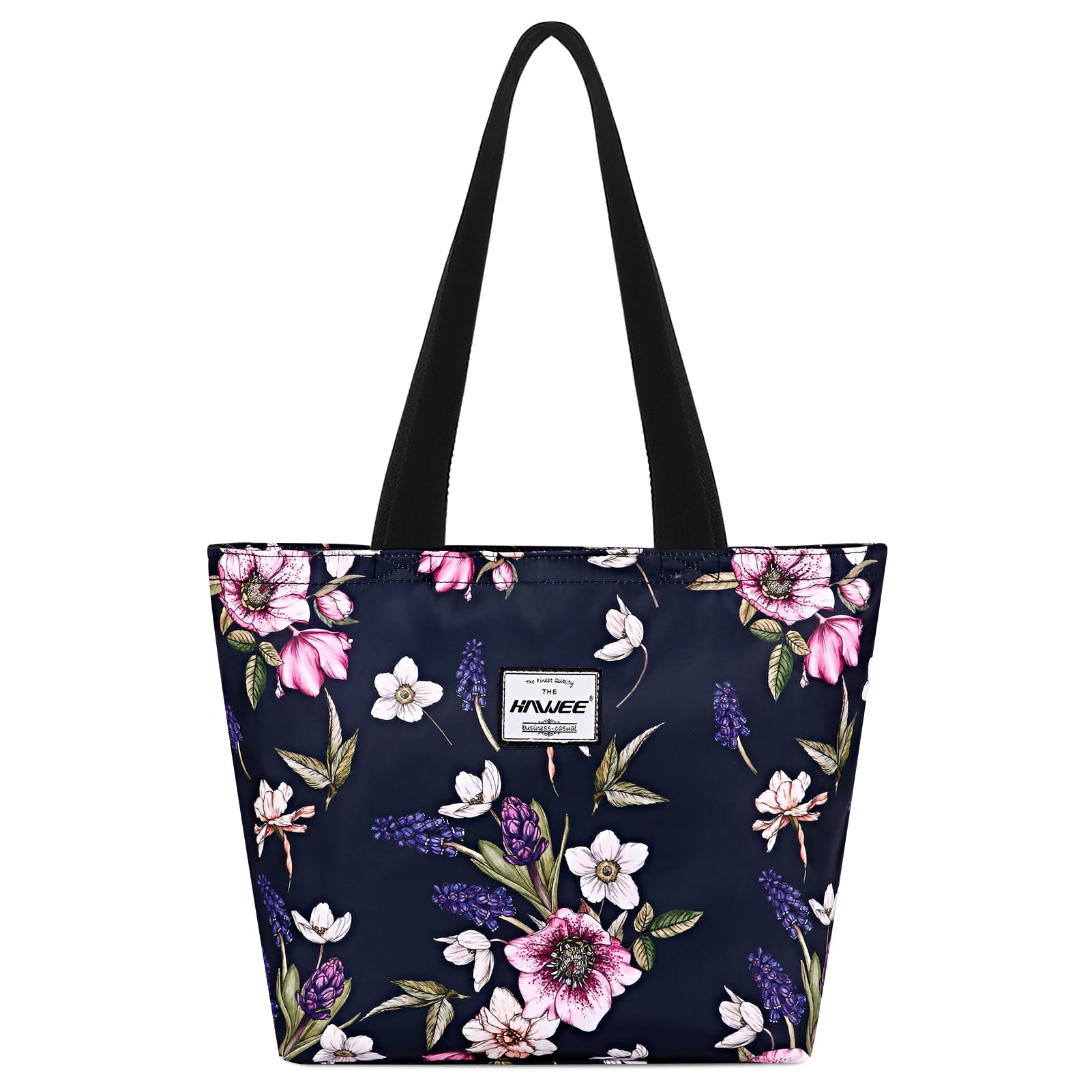 Tote Bag with Zipper for Women Inside Mesh Pocket Heavy Duty Casual Anti-water Cloth Travel Shoulder Handbag