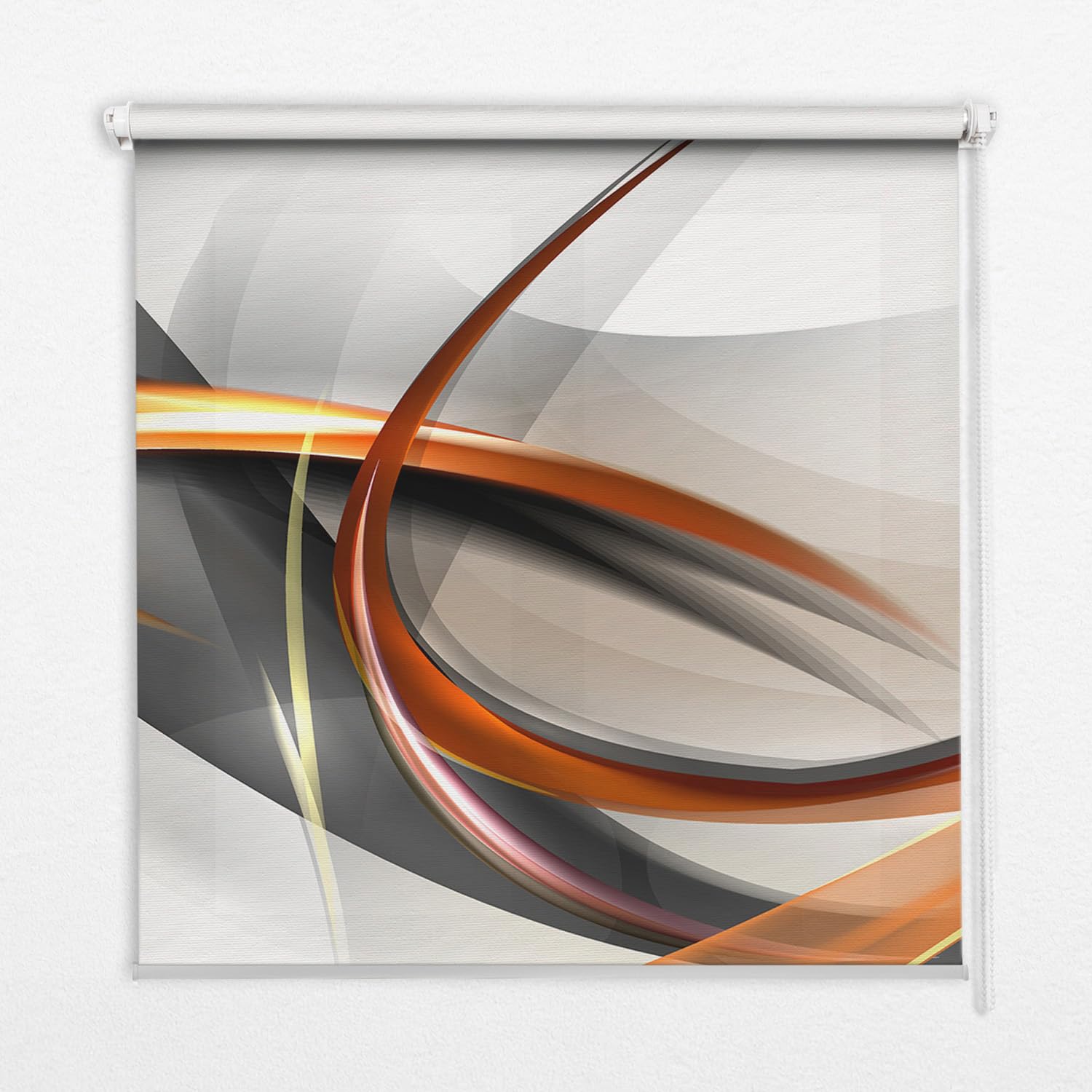 Store banne sans perçage occultante 60x180cm à lignes orange