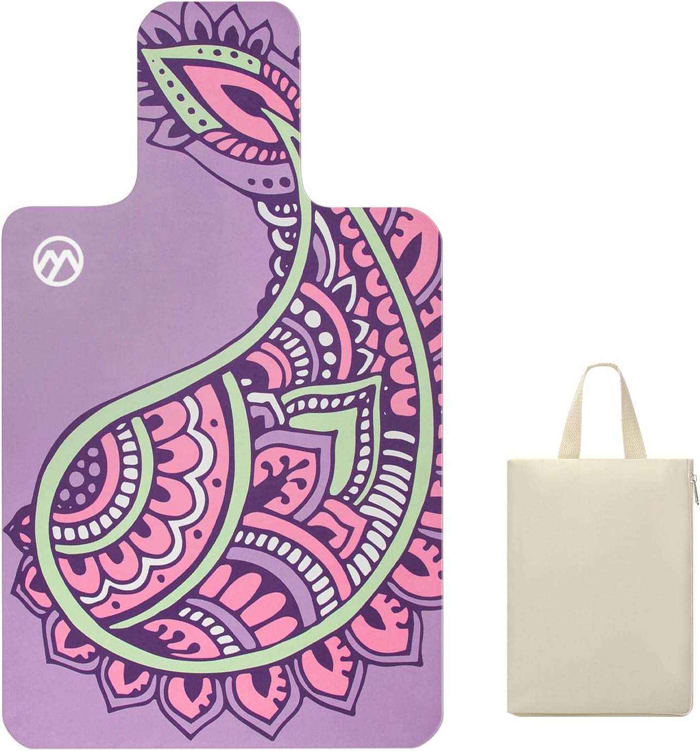 Pilates Reformer Mat Cover Non-slip for Pilates Reformer Workout 1mm/0.04" Thick with Carry Pouch, Purple