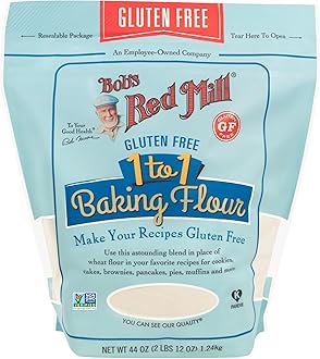 Gluten Free 1 to 1 Baking Flour, 44oz (Pack of 1) - Non GMO, Vegan, Kosher