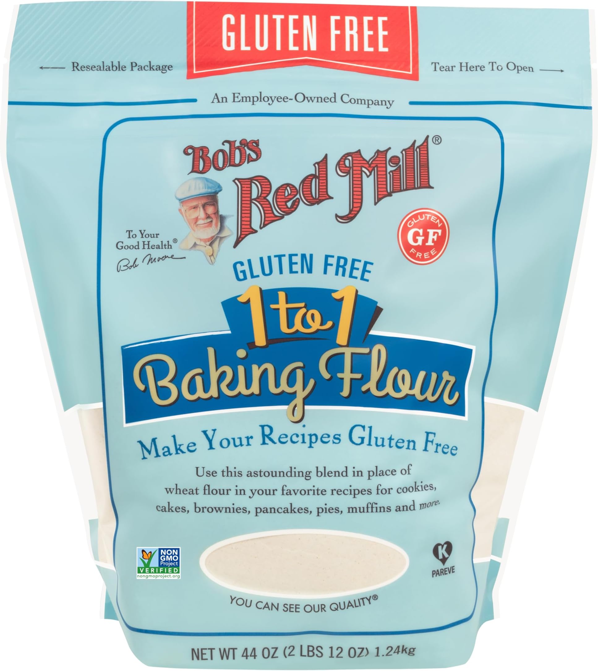Aduoke Bobs Red Mill, 1 To 1 Gluten Free Baking Flour, 44 Ounce