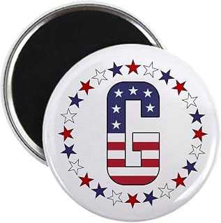 CafePress Monogram G 2.25" Round Magnet, Refrigerator Magnet